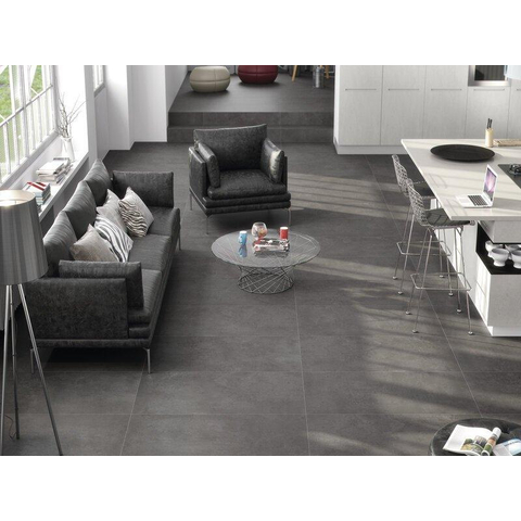 ÉCHANTILLON Terravito Urbano carreau mural et de sol - 60x60cm - 10mm - Carré - Effet béton - Anthracite mat SW736328