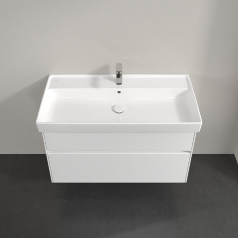 Villeroy & Boch Collaro wastafelonderkast - 95.4x54.6cm - 2 lades - mat wit SW479504