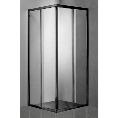 Saniclass Kay Douchecabine - 100x100x185cm - vierkant - helder glas - profiel - mat zwart SW541212