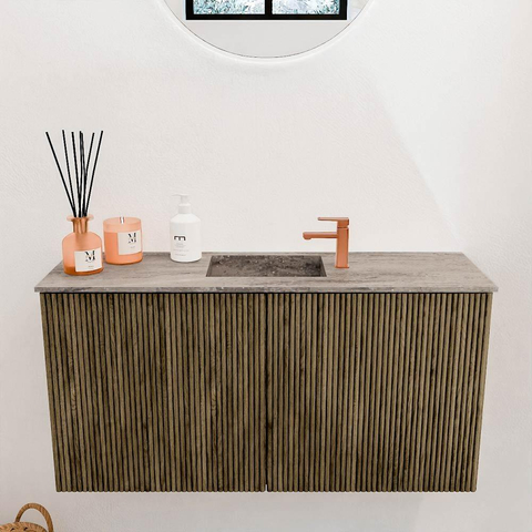 Mondiaz JOYA-DLUX 80cm toiletmeubel - kleur Dusk - Wastafel FAYE positie Midden 1 kraangat kleur Oza. SW1425981