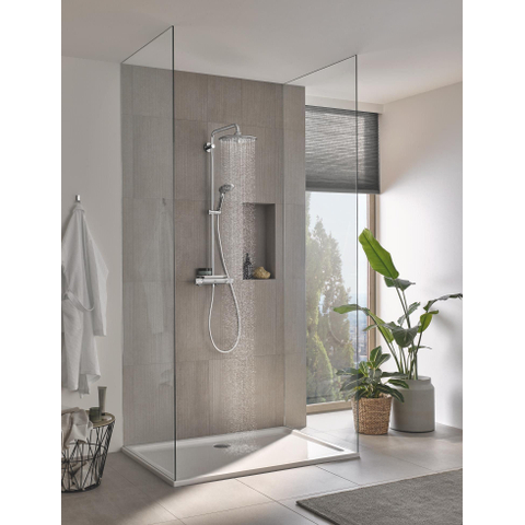 GROHE Vitalio Joy Regendoucheset Opbouw - hoofddouche 26cm - handdouche rond - chroom OUTLETSTORE STORE44207