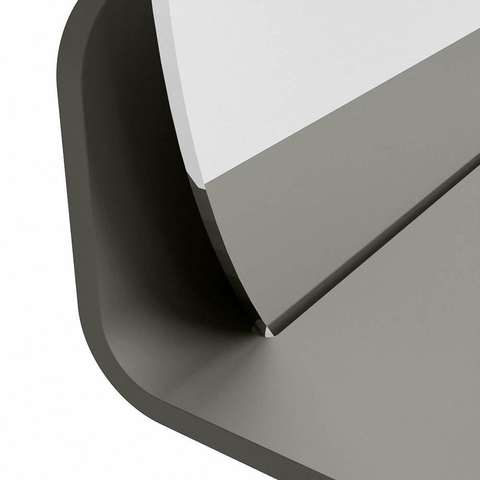 Mondiaz SPOT miroir – Ø 50 cm – avec tablette – Smoke (brun clair) SW1235619