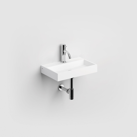 Clou Mini Wash Me lave-mains 38x24cm trou de robinet pré-percé Aluite Blanc mat SW9319