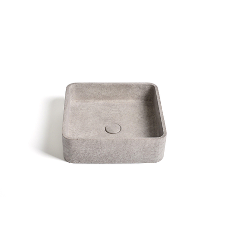 Ideavit Zoe Waskom 39x39x12cm Beton vierkant Light Grey SW568401