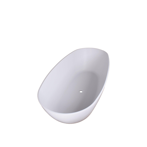 FugaFlow Eccelente Calma Baignoire Autoportante - 160x80 cm - solid surface - blanc mat SW1587829