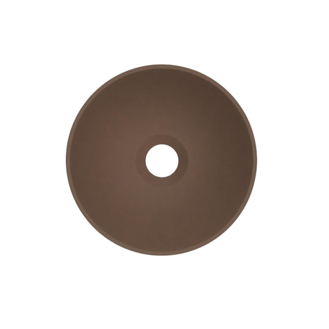Arcqua Olivia Waskom - 22x22cm - rond - opbouw - mat chocola SW1584222