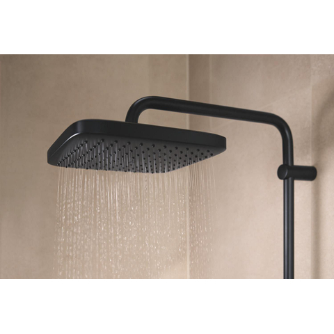 Grohe Vitalio Comfort 250 QuickFix Regendoucheset - 25cm - hoofddouche - vierkante handdouche - 2 straalsoorten - met douchethermostaat - matte black (mat zwart) SW1126675