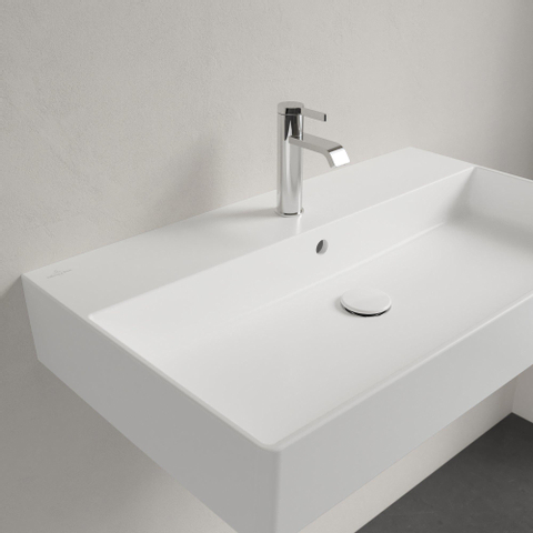 Villeroy & Boch Memento 2.0 lavabo - dessous meulé 80x47cm - avec trop-plein 1 trou de robinet CeramicPlus SW336054