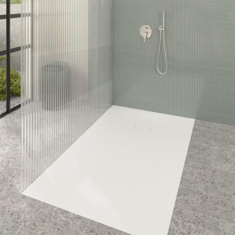 Villeroy & Boch Ecora douchebak - 160x100x4.5cm - afvoer korte zijde - white alpine (wit) SW1558913
