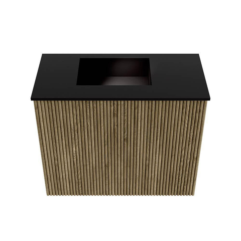 Mondiaz JOYA 50cm meuble de toilette - couleur Dusk - Vasque FAYE position Gauche Sans trou de robinet couleur Urban. SW1421717