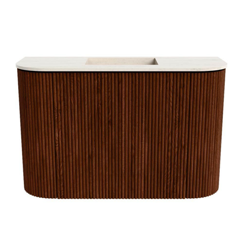 Mondiaz JOYA-DLUX 63.2cm toiletmeubel - ronding links en rechts kleur Ruby - Wastafel FAYE positie Midden Zonder kraangat kleur Meli. SW1425397