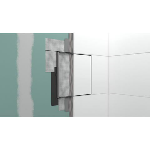 Hansgrohe XtraStoris Rock Poubelle - 30x30x14cm - porte carrelable - brushed stainless steel SW1590298