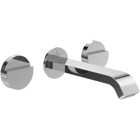 Villeroy & Boch Dawn wastafeluitloop set - zonder pop up afvoergarnituur - hoogglans chroom SW974307