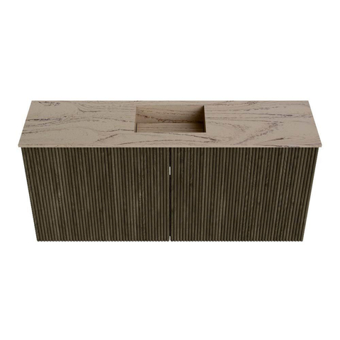 Mondiaz JOYA-DLUX 90cm meuble de salle de bains - couleur Shadow - Vasque FAYE position Milieu Sans trou de robinet couleur Arena. SW1424810