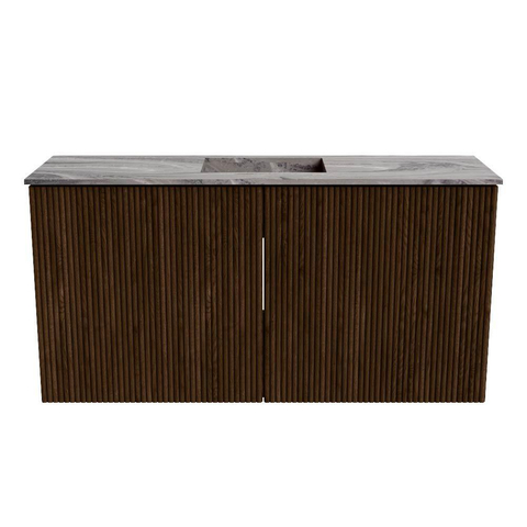 Mondiaz JOYA-DLUX 80cm toiletmeubel - kleur Walnut - Wastafel FAYE positie Midden Zonder kraangat kleur Sombra. SW1424717