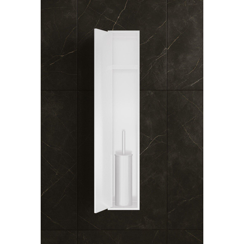 Hotbath &MORE Inbouw nis & borstelgarnituur - 16x60x12.6 cm - mat wit SW1245670