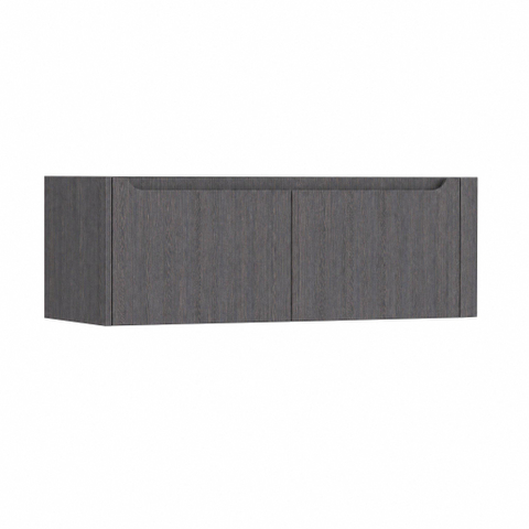 H&R Badmeubelen Juice Wastafelonderkast - 120x45x40cm - rechterhoek afgerond - 2 lades - geïntegreerde greep - Wenge SW1110121