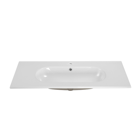 Saniclass Chaci Lavabo - 100x46x14cm - 1 trou de robinet - céramique - blanc SW718718