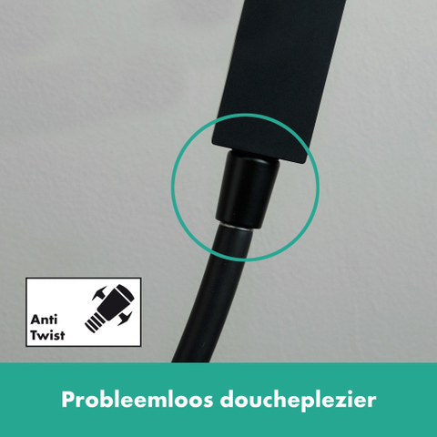 Hansgrohe Pulsify e Doucheset - 100 - 1jet - ecosmart - glijstang 65cm - mat zwart SW918127