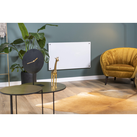 Eurom Mon Soleil 450 Verre Wifi Chauffage infrarouge 60x100x6cm 450watt Suspendu Verre Blanc SW482143