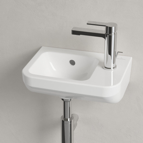 Villeroy & Boch Architectura fontein - 36x26cm - 1 kraangat rechts - met overloop ceramic - White Alpine (glans wit) SW68793