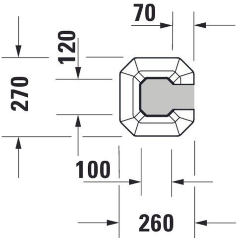 Duravit Serie 1930 Zuil - 270x675x260mm - wit 0295602