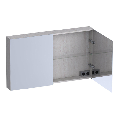 BRAUER Impress armoire de toilette - 120x70x15cm - sans éclairage - 2 portes miroir double face - Forest Seashell SW1198992