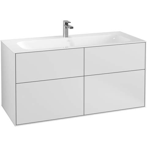 Villeroy & Boch finion wastafelonderkast - 119.6x59.1cm - 4 lades - mat wit SW479505