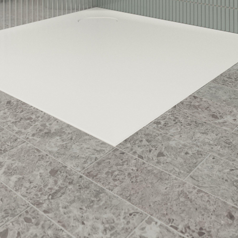 Villeroy & Boch Ecora douchebak - 90x90x3.5cm - hoekafvoer - stone white (wit) SW1558920