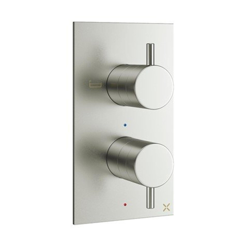 Crosswater MPRO Mitigeur de bain - encastré - vertical - 2 fonctions - inox SW385369