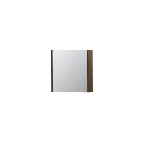 INK SPK1 spiegelkast – 60x60x14 cm – 1 deur, dubbelzijdige spiegeldeurr – Fineer Chocolate SW439783