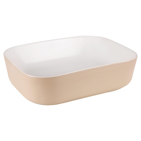 Differnz ZENA Vasque à poser - 48x38x13cm - céramique - beige/blanc SW1236915