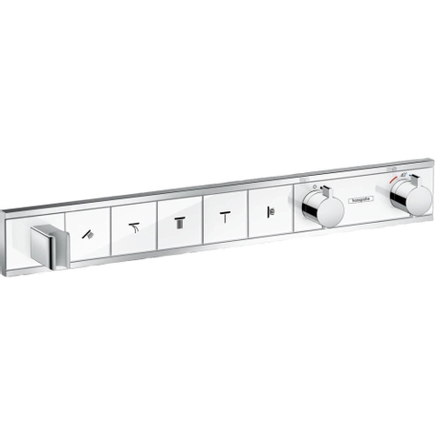 Hansgrohe RainSelect élément de finition pour robinet de douche encastré thermostatique pour 5 fonctions 66.9x90cm blanc/chrome SW157094