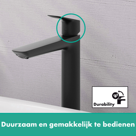 Hansgrohe Logis Wastafelkraan - 240 voor waskommen - mat zwart SW918472