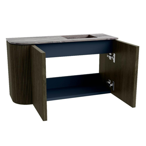 Mondiaz JOYA-DLUX 71.6cm toiletmeubel - ronding links kleur Shadow - Wastafel FAYE positie Rechts 1 kraangat kleur Sombra. SW1425223