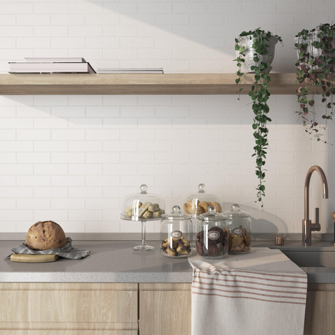 ÉCHANTILLON Terravito Nocino carreau mural - 6x18.6cm - White mat (blanc mat) SW1221349
