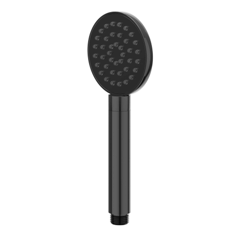 IVY Pact Ensemble de douche de pluie - encastré - symmetry - inverseur d'arrêt 2 voies - bras de douche mural 40 cm - douche de tête slim 25 cm - support avec sortie - flexible de douche 150 cm - douchette satin spray - Chrome noir PVD SW1036330