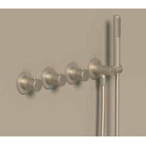 IVY Nexus Afbouwdeel tbv inbouwthermostaat zonder handdouche-- symmetry - 4-gats - incl doucheslang 150cm - Geborsteld nickel PVD OUTLETSTORE STORE43965