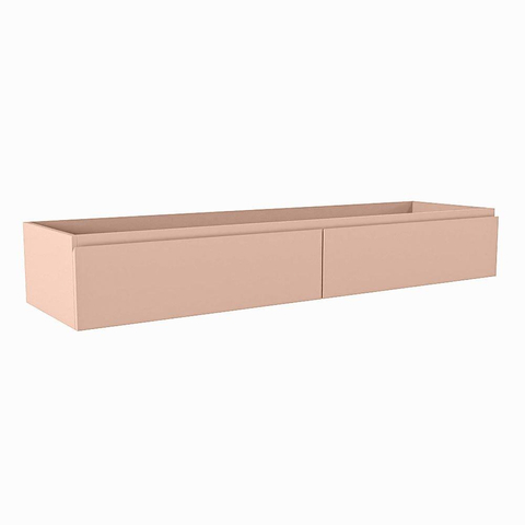 Mondiaz FOGE Meuble sous vasque - 160x45x25cm - 2 tiroirs - softclose - 2 découpes gauche et droite - Rosee SW1015601