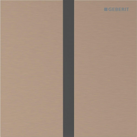 Geberit Type 40 urinioir bedieningsplaat - 230V - vierkant - rood goud/ geborsteld/easy-to-clean - geborsteld roodgoud brons (koper) SW1237060