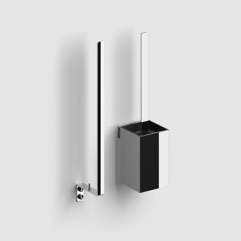 Clou Fold ensemble balai de toilettes - 35,5 cm de haut - modèle mural - chrome SW721272