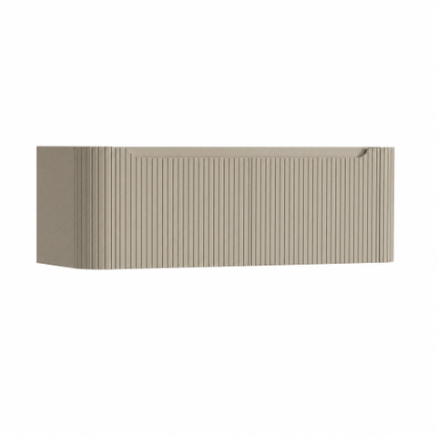 H&R Badmeubelen Juice Wastafelonderkast - 120x45x40cm - afgeronde hoeken - 3D-front - 2 lades - geïntegreerde greep - olive SW1259332