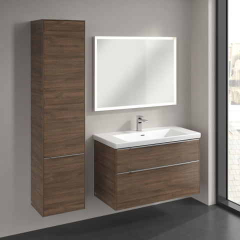 Villeroy & Boch Subway 3.0 kast hoog - 171x40 - 2 deur - 1 schap links - Arizona Oak (hout) SW641519