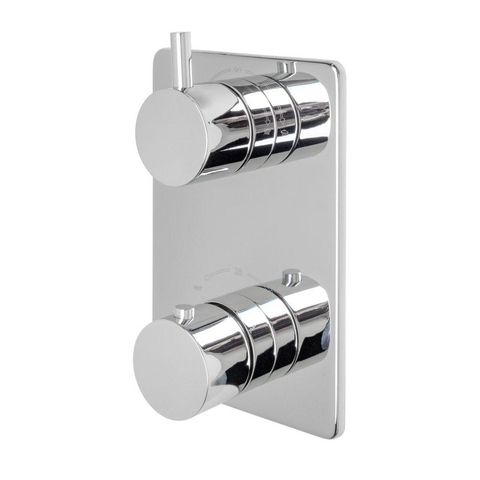 Wiesbaden Caral Ensemble de finition thermostat encastré 2 voies chrome SW62492