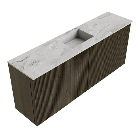 Mondiaz JOYA-DLUX 100cm toiletmeubel - kleur Shadow - Wastafel FAYE positie Midden 1 kraangat kleur Glace. SW1422776