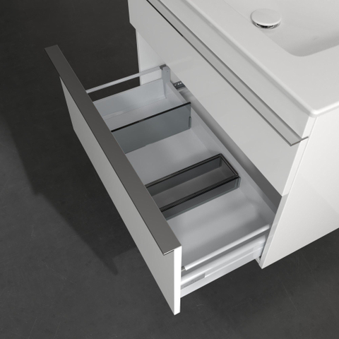 Villeroy & Boch venticello wastafelonderkast - 75.3x59cm 2x lade - glans wit GA51770