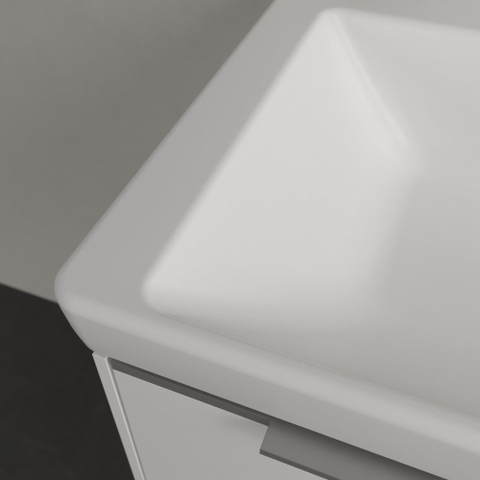 Villeroy & Boch Subway 3.0 lavabo - 65x47x16.5cm - sans trou de robinet - stone white mat SW701043