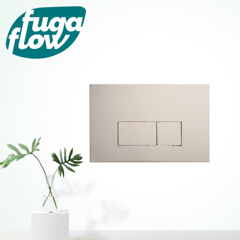 FugaFlow Eccelente Press Bedieningsplaat - bedieningspaneel voor Geberit UP320 inbouwreservoir - dualflush - rechthoekige knoppen - metaal wit mat SW1123662
