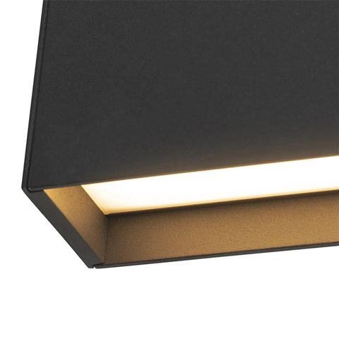 QAZQA Spector Applique murale - 2 lampes - 21cm - IP54 - Rectangle - Gris foncé SW1470017