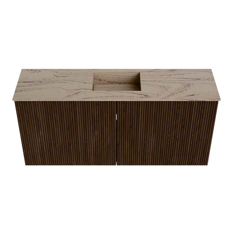 Mondiaz JOYA-DLUX 90cm toiletmeubel - kleur Walnut - Wastafel FAYE positie Midden Zonder kraangat kleur Arena. SW1424346